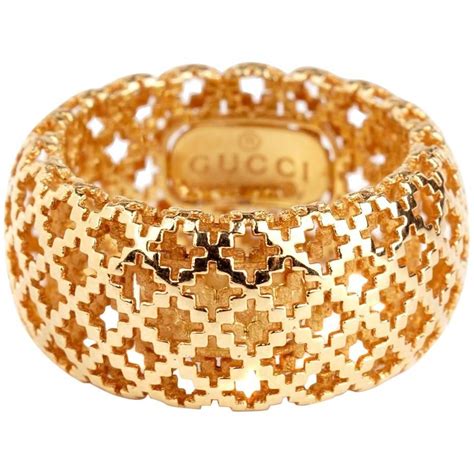 Gucci Diamantissima Gold Open Ring 